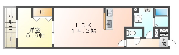 エルデ神戸の間取り