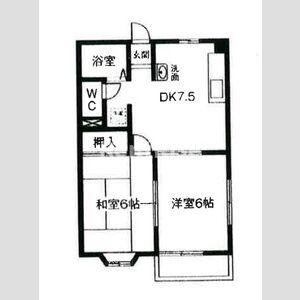 メゾニティ六輪B棟の間取り