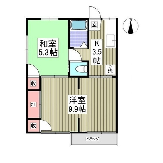 【間取り】 | コーポたちばなB