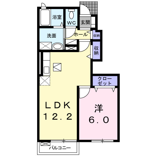 【間取り】 | リバーサイド　エアリーⅠ