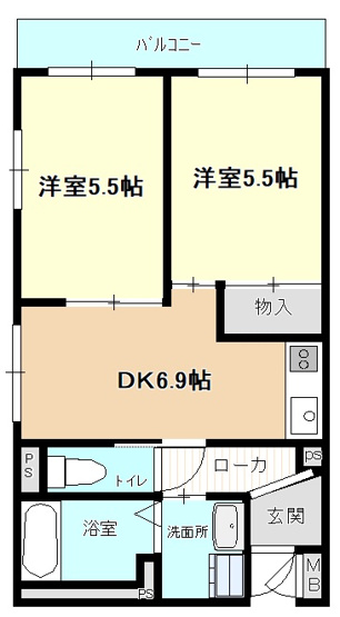 【間取り】 | シェルコート則武