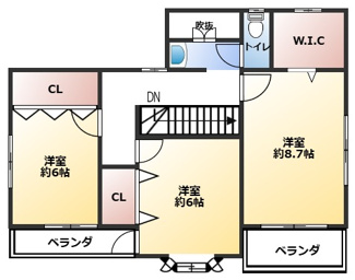 【間取り】 | 千葉市緑区あすみが丘8丁目　中古戸建　【JR外房線土気駅】 | 2階
