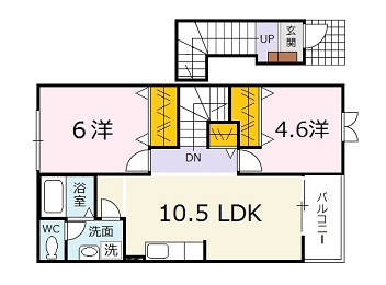 ベルアンジュＡの間取り