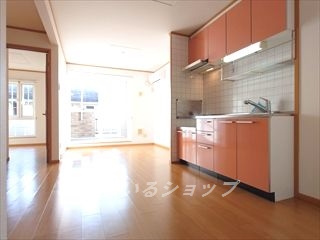 ベルアンジュＡの居間・リビング|エアコン付き
