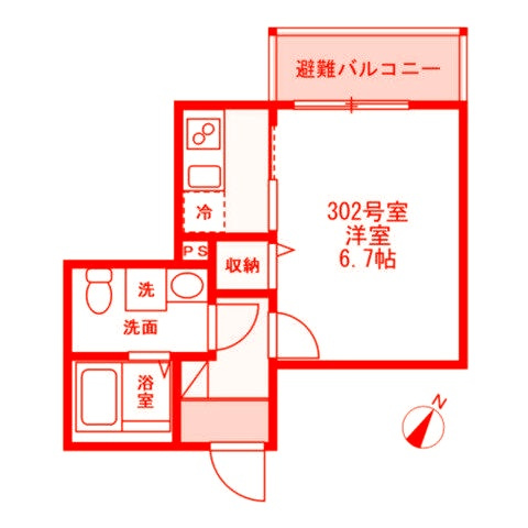 藤沢市高倉のアパートの間取り