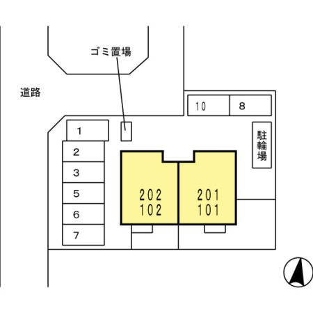 ルポゼ白木の区画図