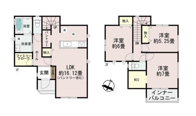 糟屋郡宇美町平和2丁目第1-2棟（2号棟）の間取り