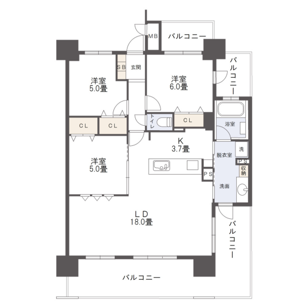 アルファステイツ総社中央の間取り|・間取り