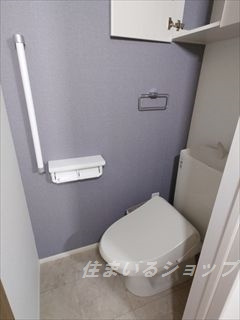 ザ　マヨン　Ⅱのトイレ|温水洗浄便座・手すり・収納棚あり