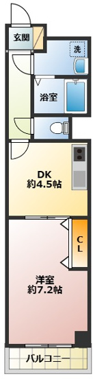 【間取り】 | クレール矢沢 | キッチンスペース広めの間取り