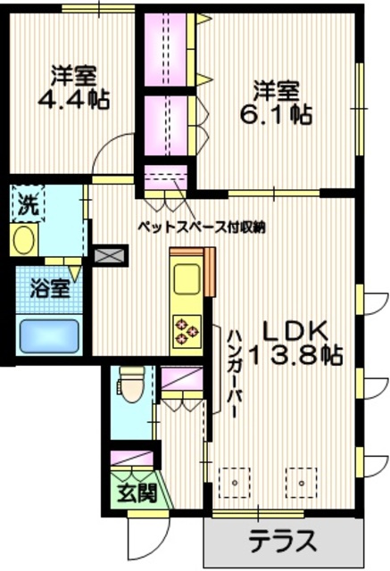 メゾンかきの木弐番館の間取り|旭化成のペット共生マンション　犬猫混合・複数飼育相談