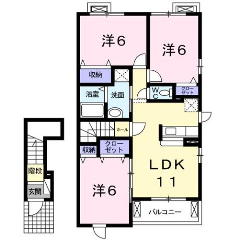 【間取り】 | ロイヤルモーメントⅠ