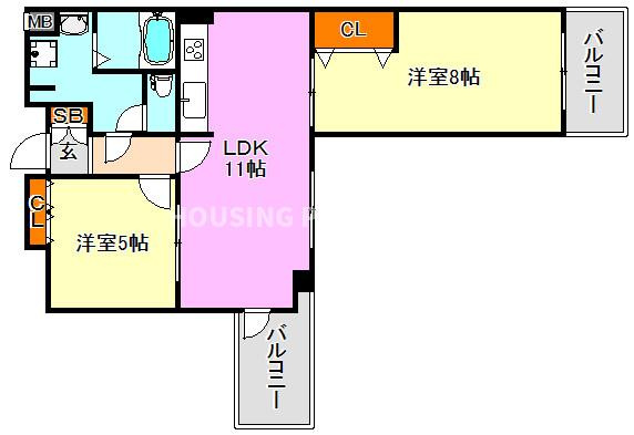 グレイス若松の間取り