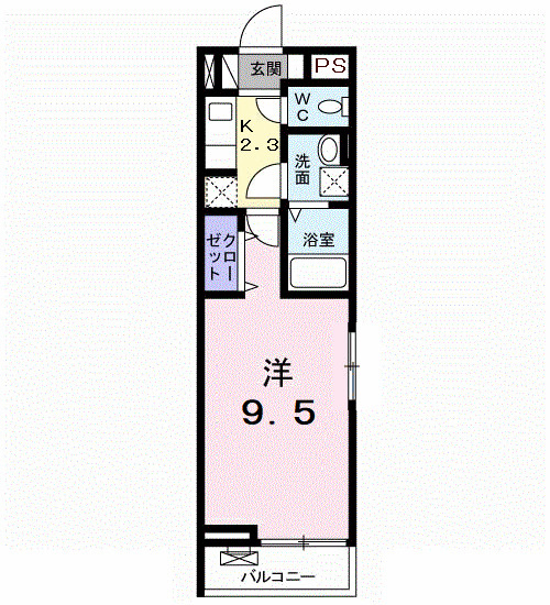 【間取り】 | ショコラたるさか　Ａ