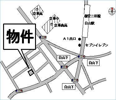 ヒルズコート白山の地図|ヒルズコート白山