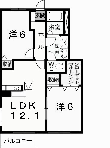 アビタシオン勝瑞Ｊの間取り