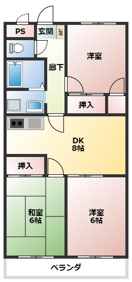 アルトラマンション中垣外の間取り