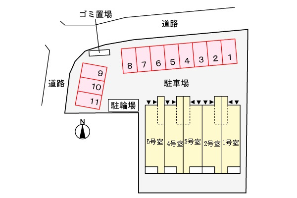 スカイ　フラワーの区画図