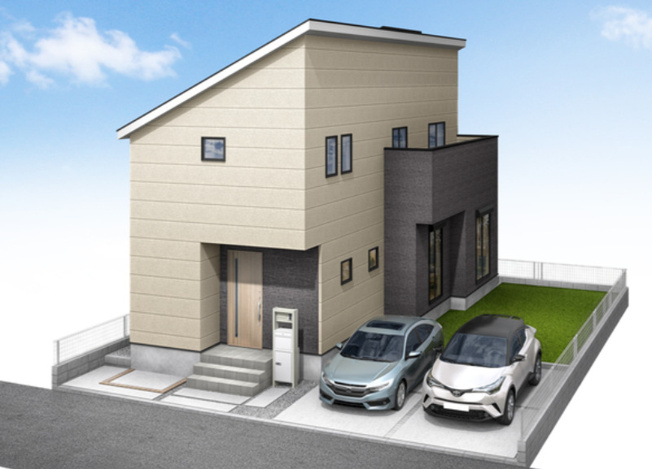 【外観パース】 | 平塚市虹ケ浜　限定１棟　新築住宅