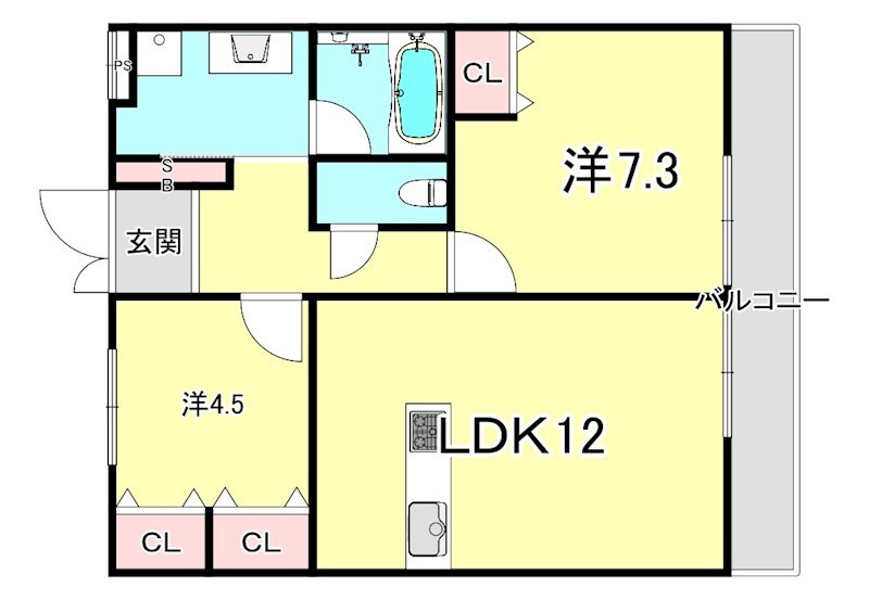 レバンス高取の間取り