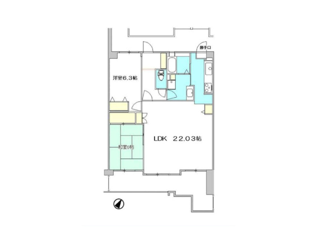 【間取り】 | 常和サンハイツ相模大野 | 2つの居室とゆとりあるLDKを備えた2LDKの物件。ご夫婦二人でも、お子様が生まれても暮らしやすい間取りです。家事動線に配慮した設計と収納の工夫で、日々の暮らしがスムーズです。現地見学も承ります。
