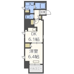 プレサンスタワー北浜の間取り