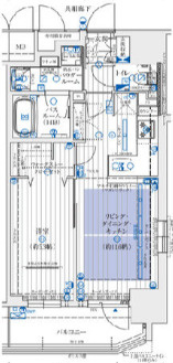 エステムプラザ心斎橋EASTIVブランディアの間取り