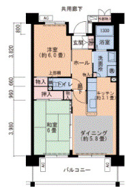 ＵＲグリーンヒルズ仁川の間取り|外はこのようになっています