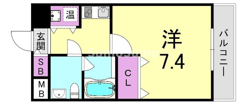 フローライト長堀橋の間取り