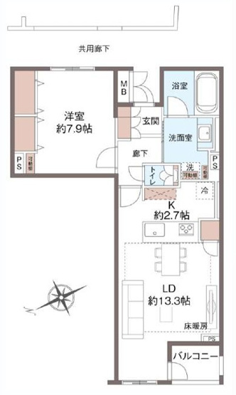 【間取り】 | プラウドジェム市ヶ谷