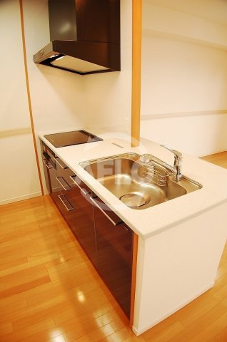 ロイヤルパークスなんば　塩草立葉小学校区のキッチン|ロイヤルパークスなんば　3口ＩＨシステムカウンターキッチン（グリル付き）