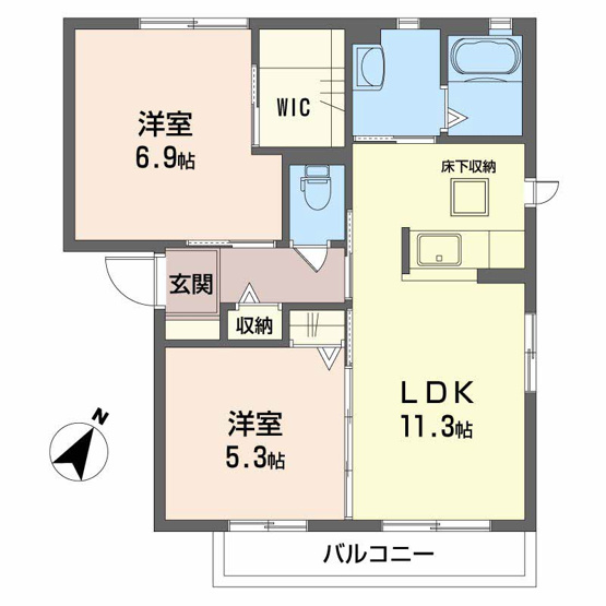 【間取り】 | メゾンスカイヒルズ　K棟