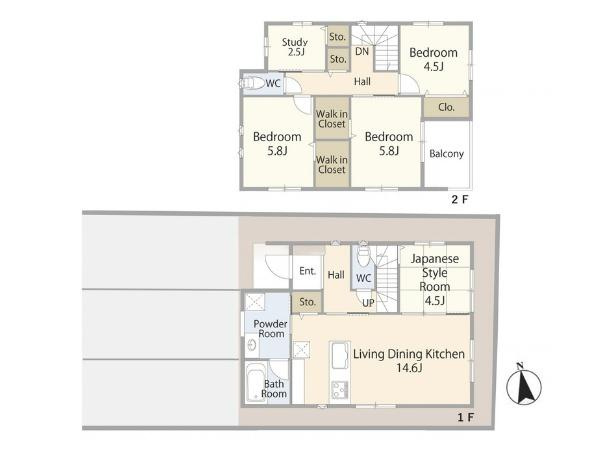AG-HOUSE　ひばりヶ丘　A棟の間取り|※図面と現況が異なる場合は現況を優先させていただきます。