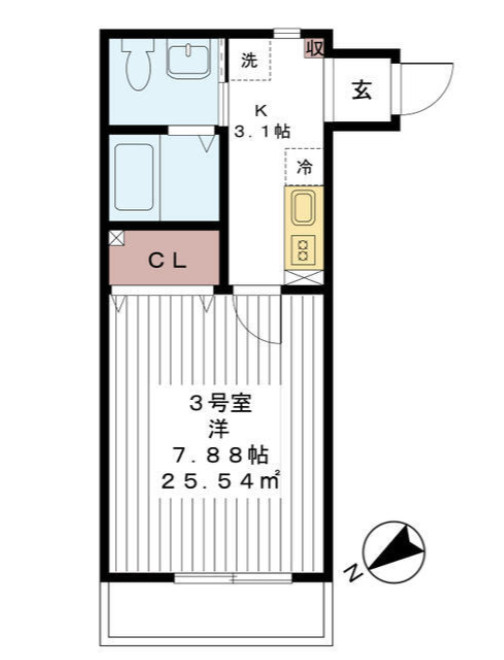 船橋市前原西２丁目のアパートの間取り