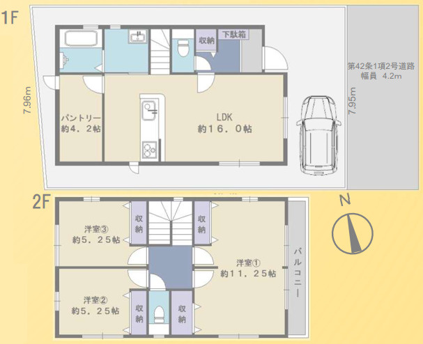 所沢市上新井3丁目　中古戸建の間取り