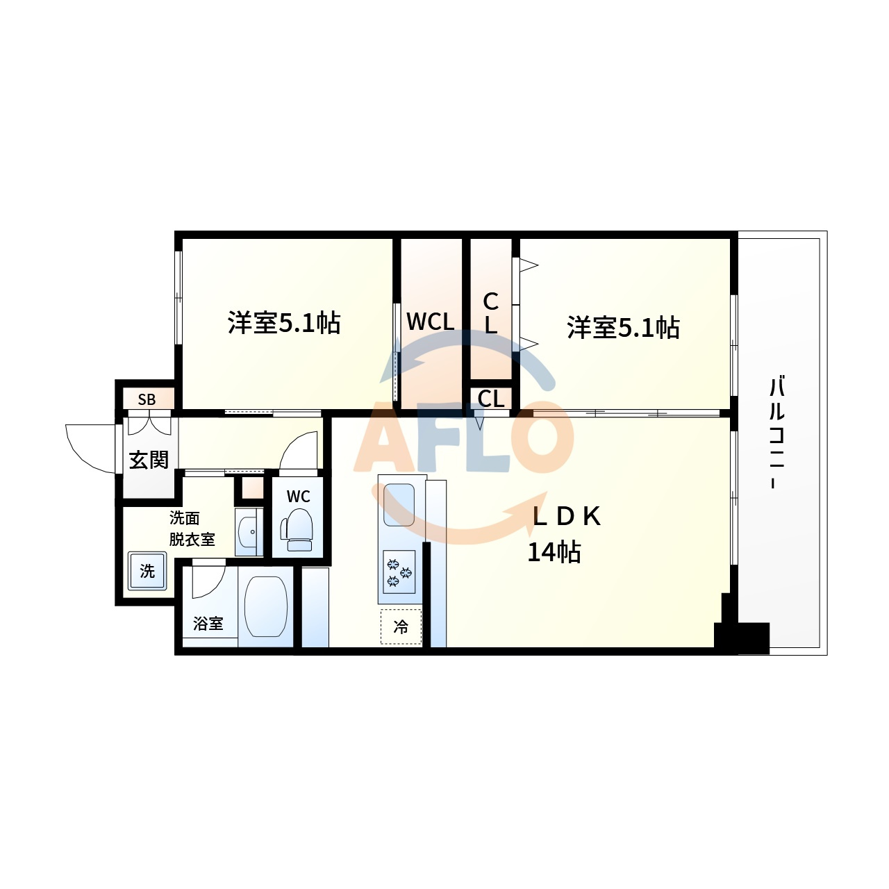 シャンピア(堺市立市小学校)の間取り|シャンピア堺　間取り