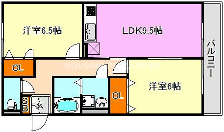 メゾンwoody　valleyの間取り