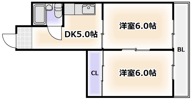 【間取り】 | サニーコート恵美須
