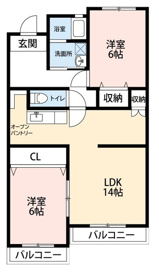【間取り】 | ペガサス横落