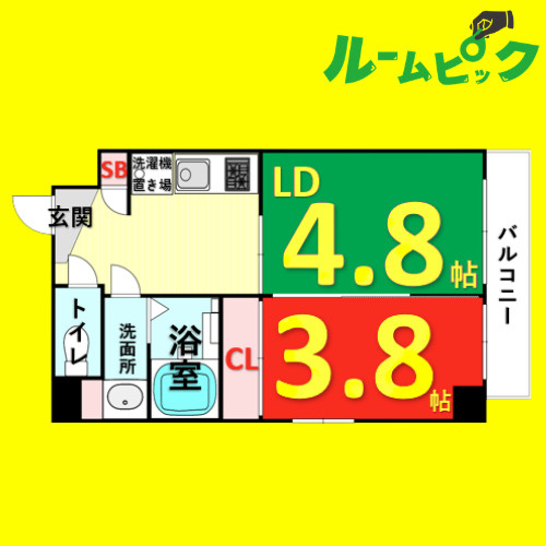 セントフィオーレ岩塚　名古屋市賃貸　仲介手数料無料の間取り