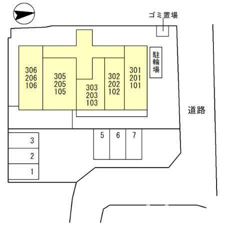 パラディAYの区画図
