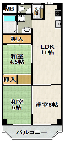 ローレルハイツ宝塚の間取り