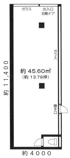茨木市東奈良３丁目の店舗一部の間取り