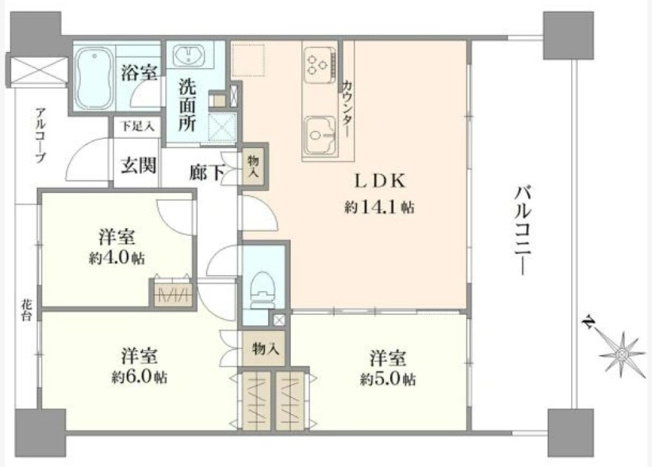 【間取り】 | グランバース溝の口
