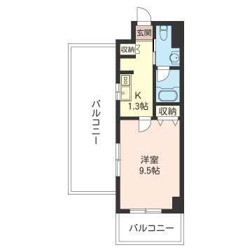 エスティメゾン三軒茶屋Ⅱの間取り|ルーフバルコニー付きのお部屋
