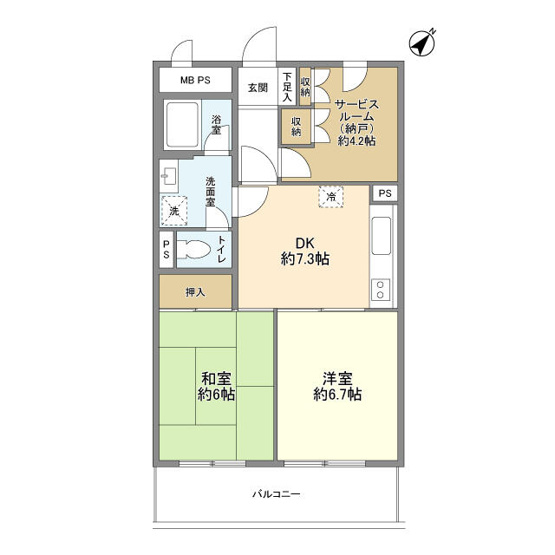 【間取り】 | 仲池上センターハイツ
