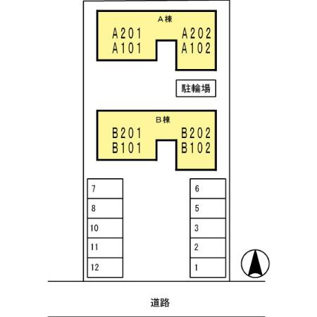 ボーンハウスこどもの森 A棟の区画図
