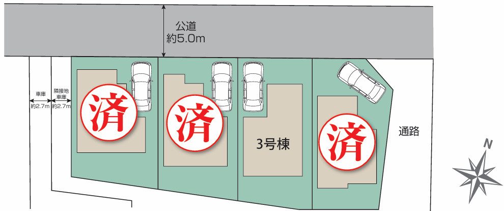 東久留米市南沢ひばりヶ丘の区画図|土地100.35㎡・建物80.24㎡、開放感のある折上げ天井＆リモートワークに便利なワークスペース付き♪