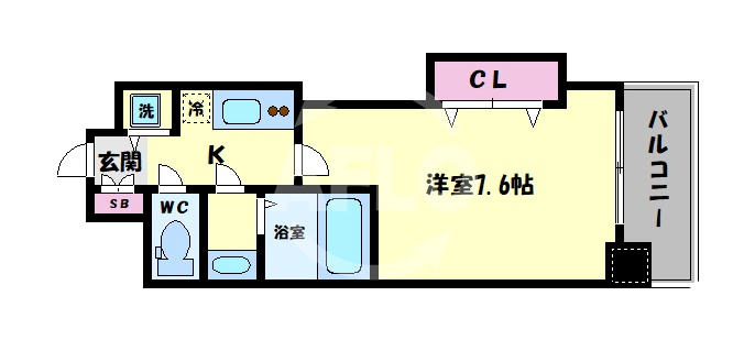 Luxe玉造Ⅱの間取り|Luxe玉造ⅠⅠ　間取り
