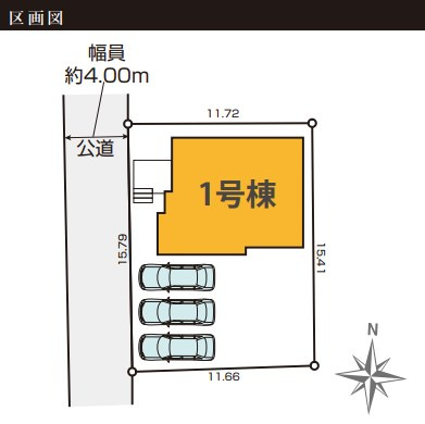 仲介手数料無料　KEIAI TERRACE所沢市上安松12期・新築全1棟の区画図